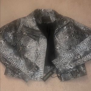 NWT Blank NYC Snake Print Leather Jacket